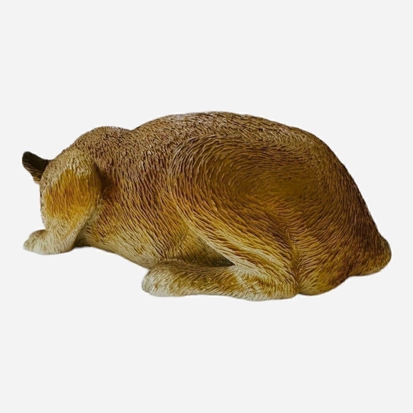 Cougar Statue Hunting Puma Figurine Cougar Sandcast Sculpture Animal Monument - Picture 6 of 8